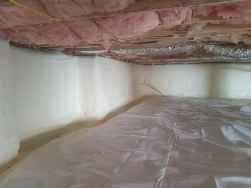 Crawl space encapsulation with closed-cell spray foam for Attic Insulation in Auburn